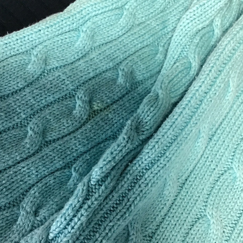 Lilly Pulitzer Cable Knit Crewneck Sweater in Aqua - Picture 7 of 9